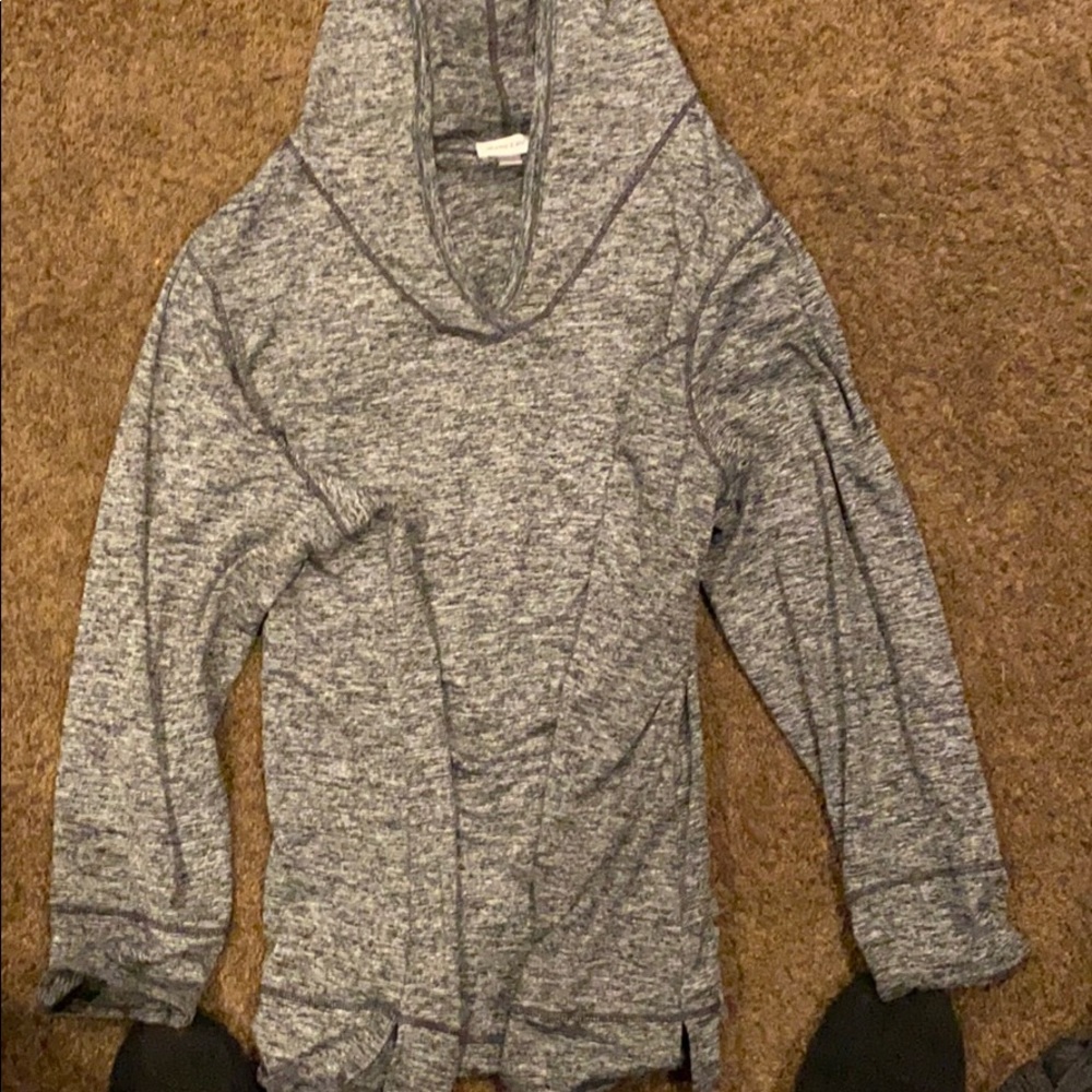 Avenue Marled hooded long sleeve shirt, 30/32